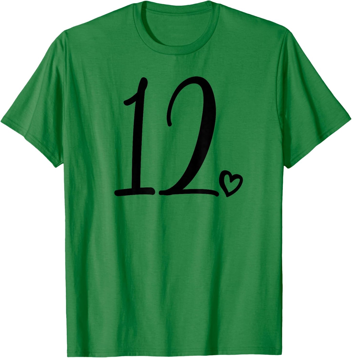 12. Geburtstag Kinder Mädchen Zwölf niedliche Zahl 12 Jahre alt T-Shirt - T-Shirt | Irish Green