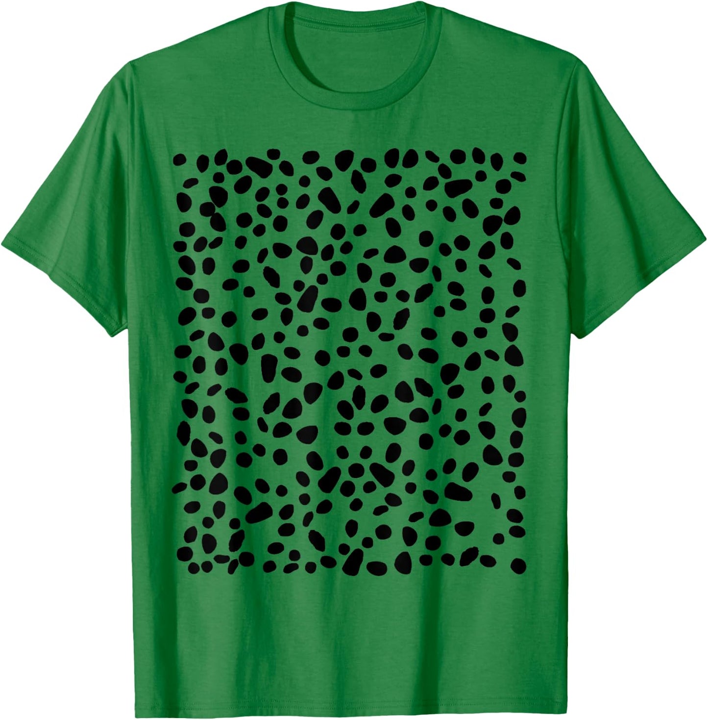 spotted white with black polka dots Dalmatian T-Shirt - T-Shirt | Irish Green