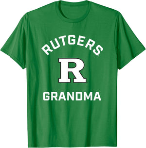 Rutgers University Scarlet Knights Arched Grandma T-Shirt - T-Shirt | Irish Green