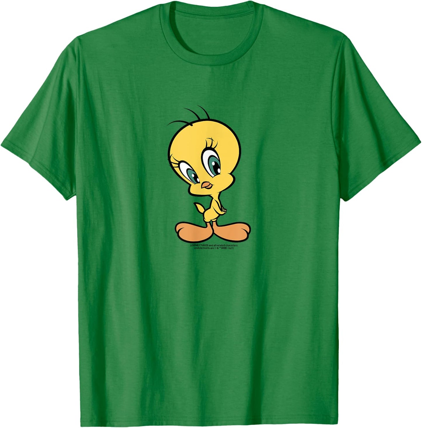 Looney Tunes Tweety Bird Cute Portrait Folded Hands T-Shirt - T-Shirt | Irish Green