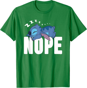 Lilo And Stitch Nope Nightdress T-Shirt - T-Shirt | Irish Green