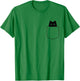 Cat in Pocket Shirt for Kids Women Men Funny Cute Cats Lover T-Shirt - T-Shirt | Irish Green