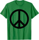 Black Peace Sign T-Shirt - T-Shirt | Irish Green