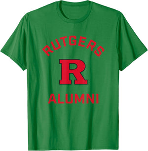 Rutgers University Scarlet Knights Arched Alumni T-Shirt - T-Shirt | Irish Green
