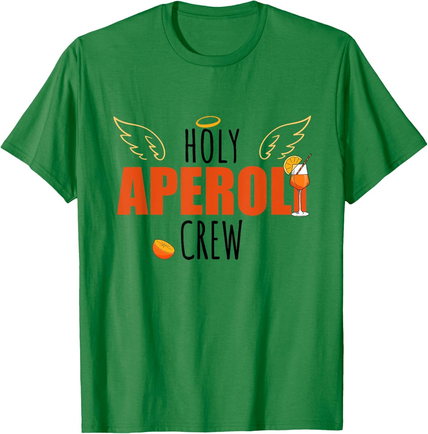 Holy Spritz Aperölchen Spritztour Aperoli Crew , White T-Shirt - T-Shirt | Irish Green