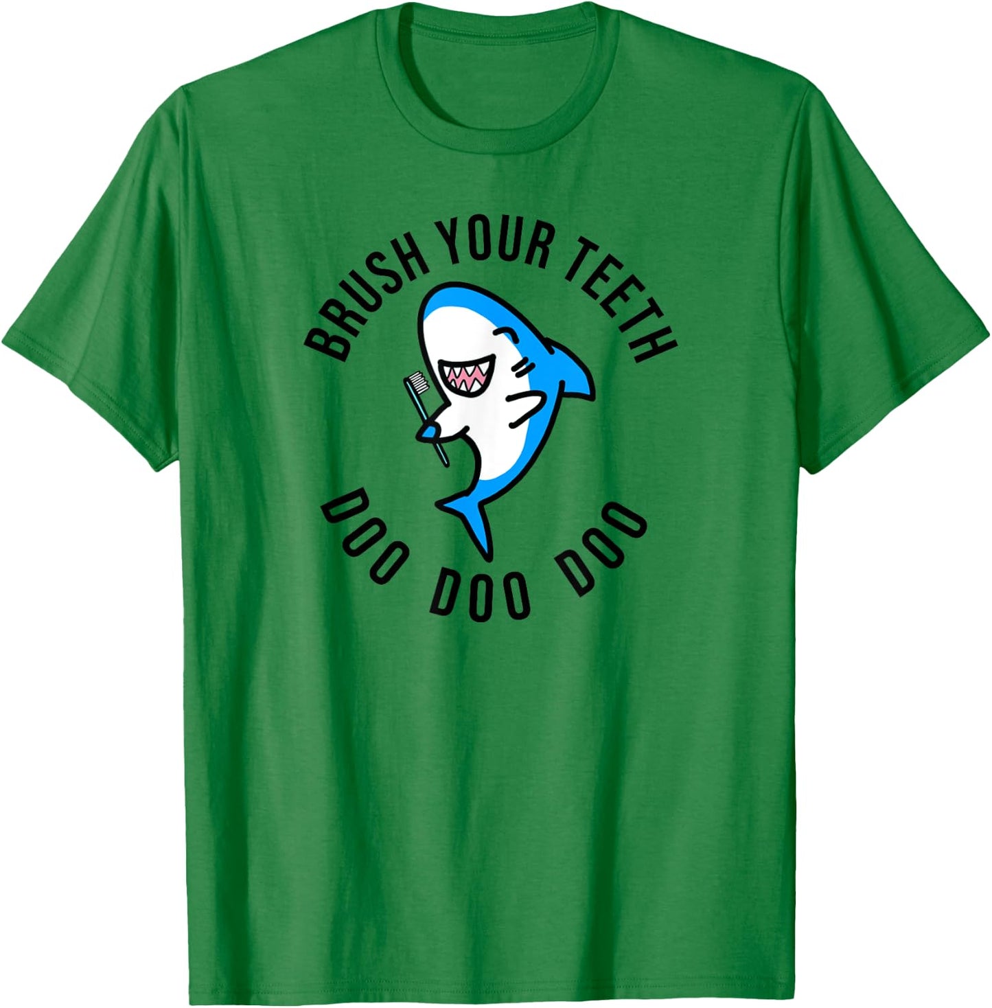 Funny dental shark brush teeth dentist hygienist assistant T-Shirt - T-Shirt | Irish Green