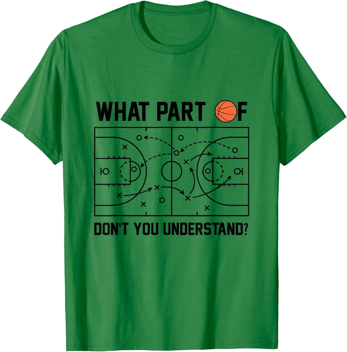 What Part Of Don't You Understand Basketball Coach Tactic T-Shirt - T-Shirt | Irish Green