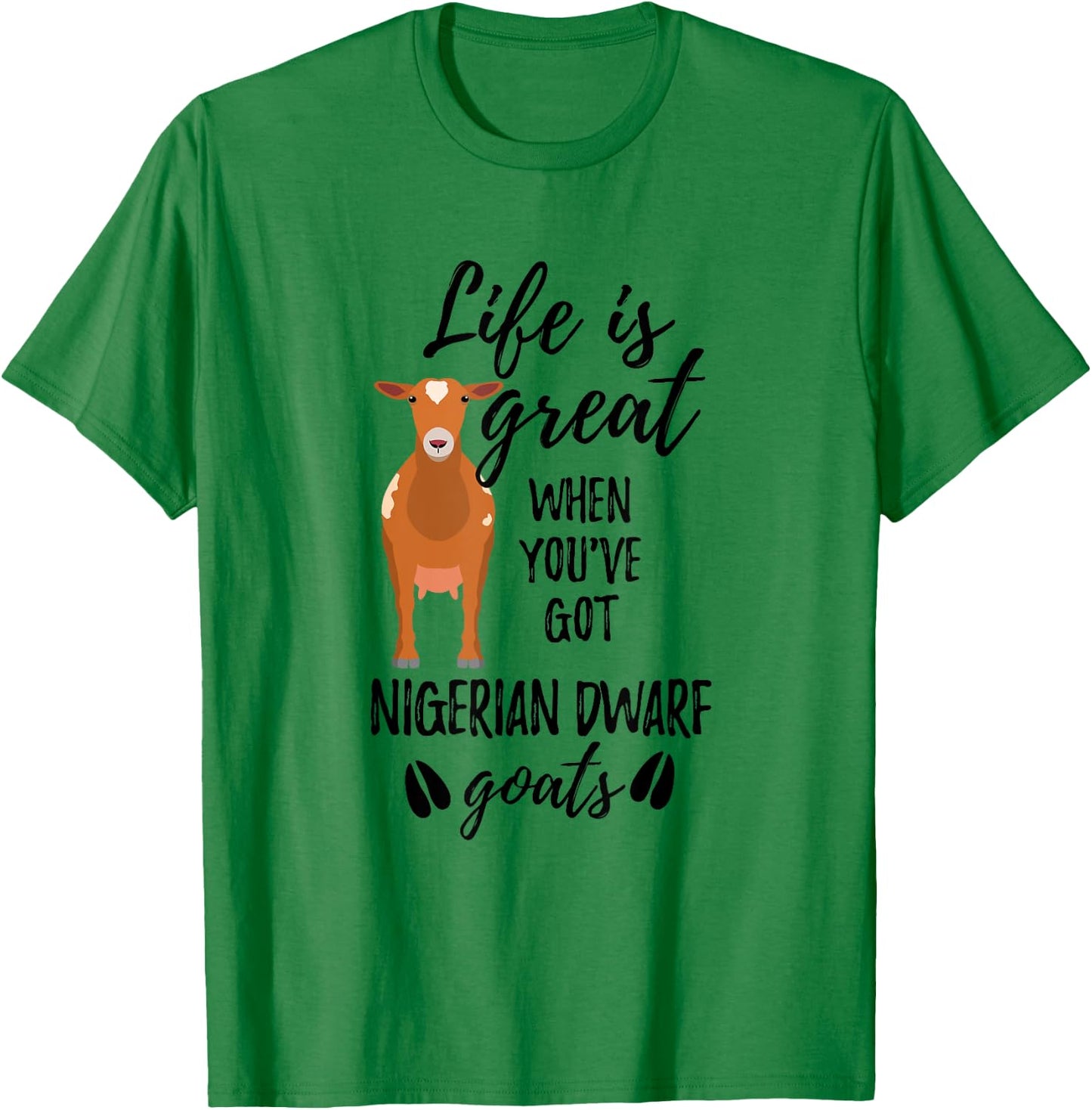 Goat Lovers Meme | Pet Animal Pun Funny Nigerian Dwarf Goat T-Shirt - T-Shirt | Irish Green
