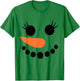Winter Snowman Face Eyelashes Christmas Xmas For Girl T-Shirt - T-Shirt | Irish Green