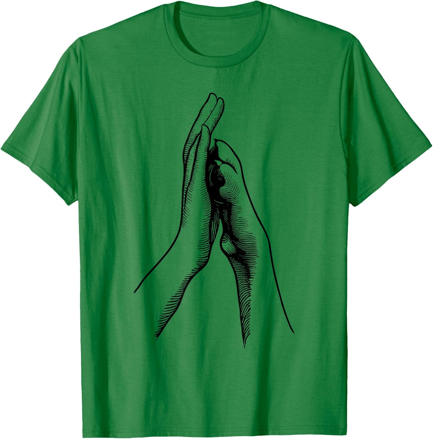 Dog Paw Human Hand High Five T-Shirt - T-Shirt | Irish Green