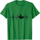 Fishing Pulse Line Angler Heartbeat T-Shirt - T-Shirt | Irish Green