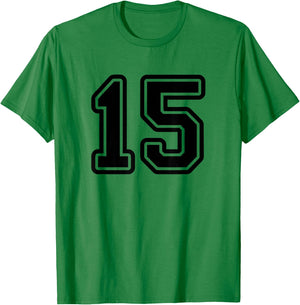 Sport Team Number #15 T-Shirt - T-Shirt | Irish Green