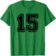 Sport Team Number #15 T-Shirt - T-Shirt | Irish Green