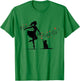Cute Girl And Cat Dance With Musical Notes And Hearts T-Shirt - T-Shirt | Irish Green