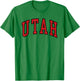 Vintage Utah Men Utah Women Retro UT Red Gray Black Gift T-Shirt - T-Shirt | Irish Green