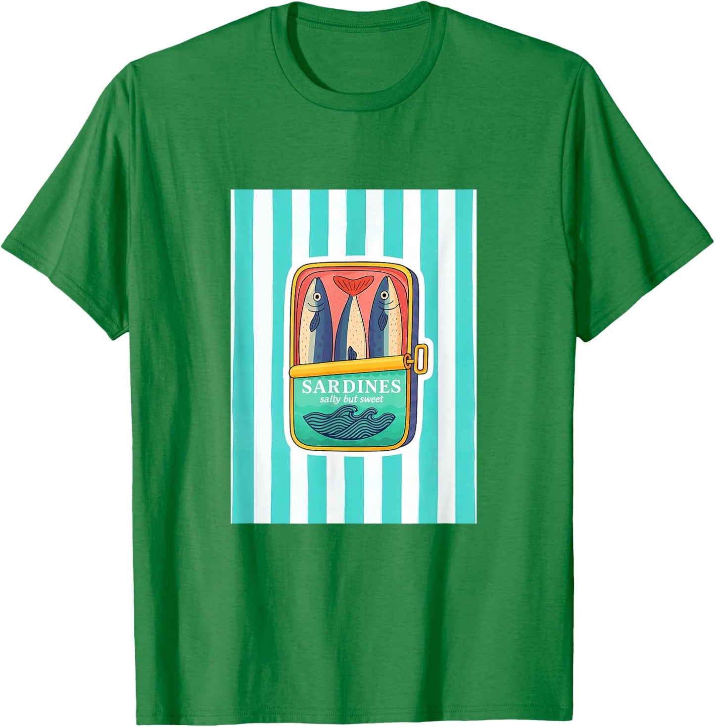 Sardines Tinned Fish Retro Graphic Summer Women T-Shirt - T-Shirt | Irish Green