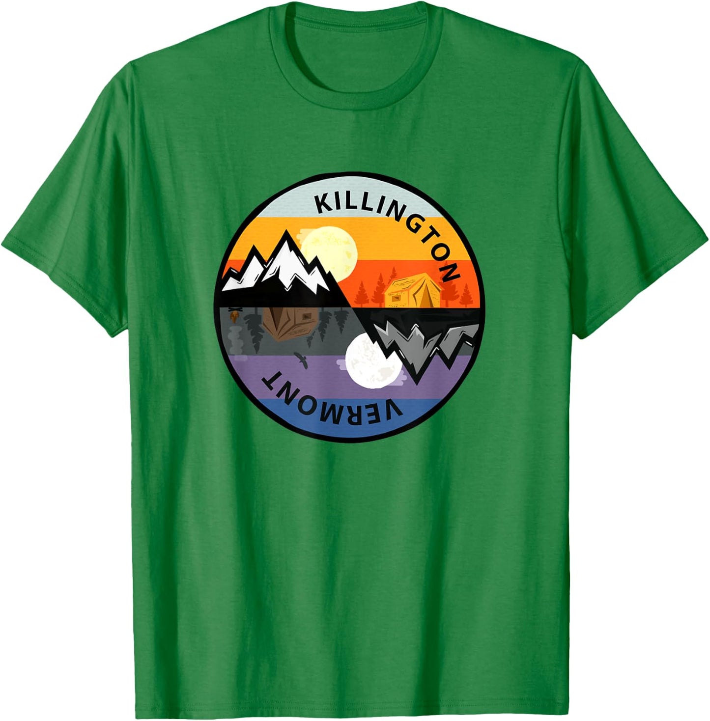 Retro Vintage Killington, Vermont Souvenir T-Shirt - T-Shirt | Irish Green