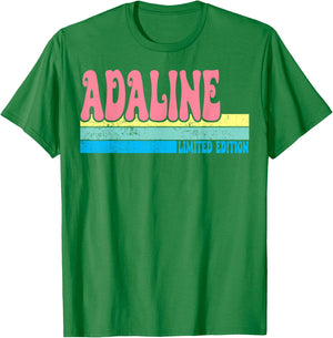 ADALINE Name Personalized Cute Idea Groovy Women ADALINE T-Shirt - T-Shirt | Irish Green