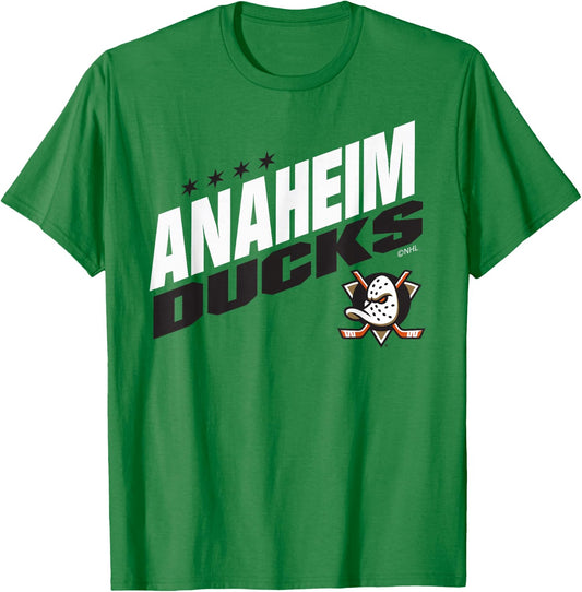 Anaheim Ducks Fuel Orange Officially Licensed T-Shirt - T-Shirt | Irish Green