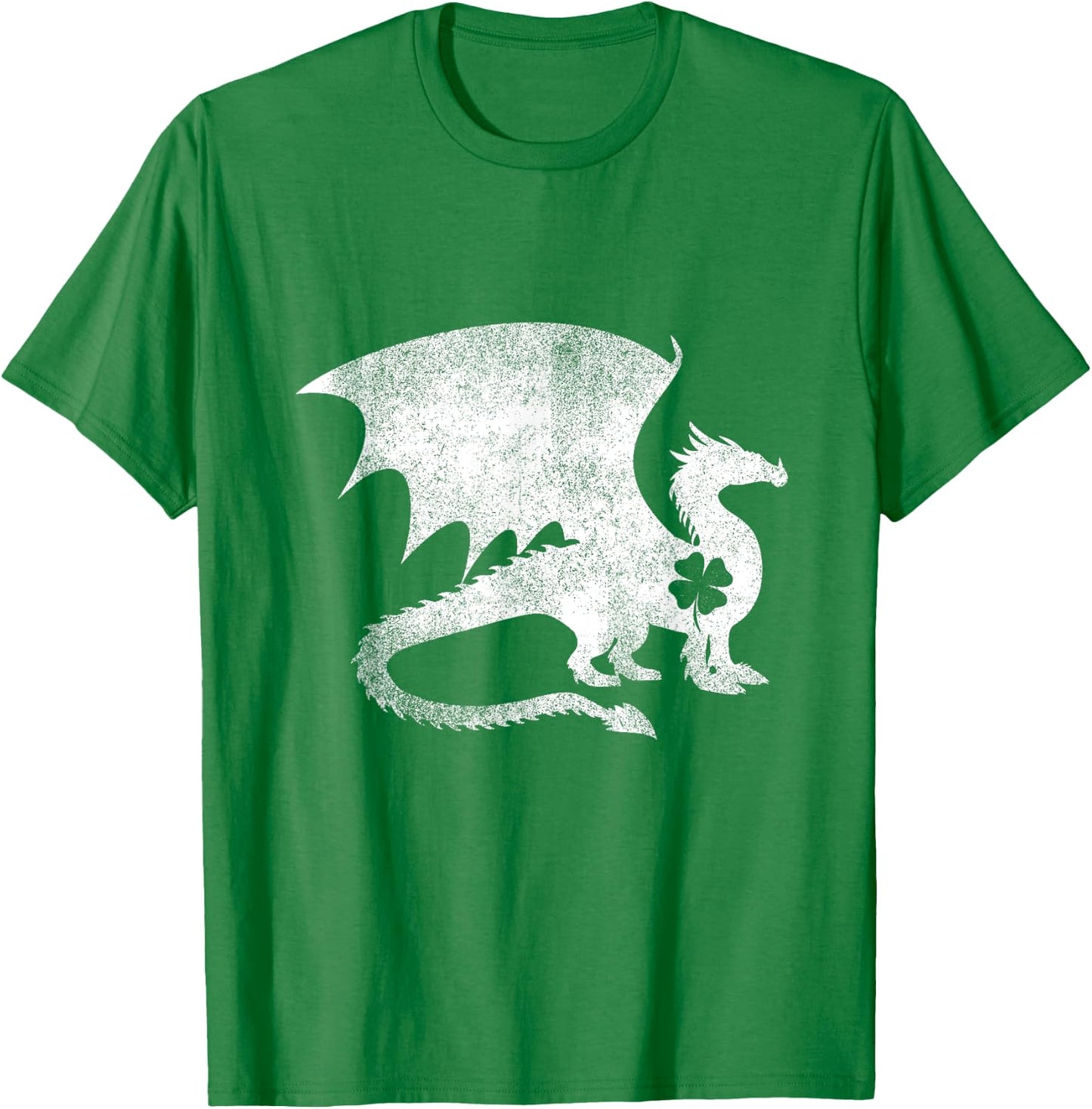 Dragon Silhouette Lucky Shamrock St. Patrick's Day T-Shirt - T-Shirt | Irish Green