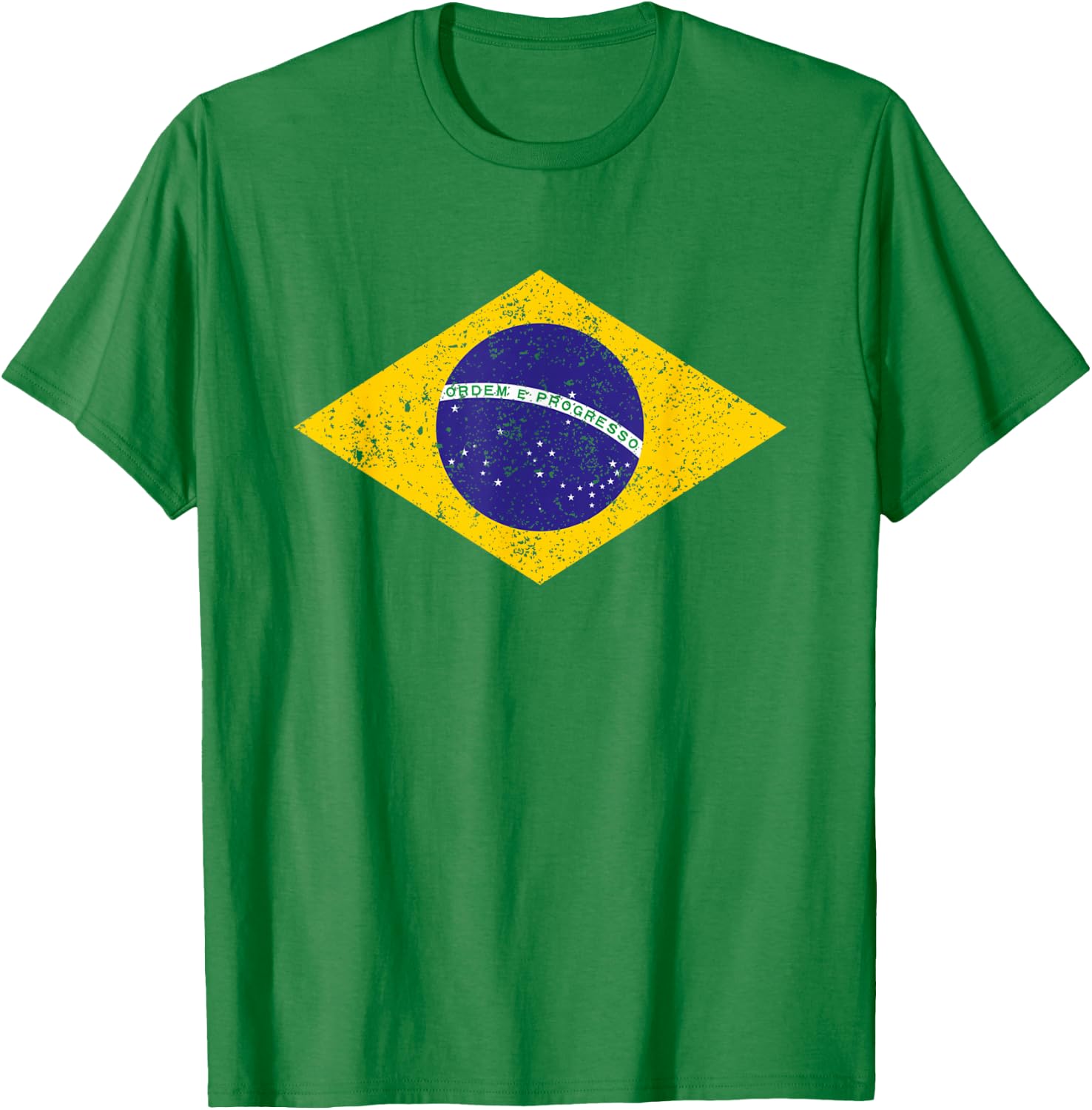Vintage Brasil Brazil Flag - Brazilian Flag Men Women Kids T-Shirt - T-Shirt | Irish Green