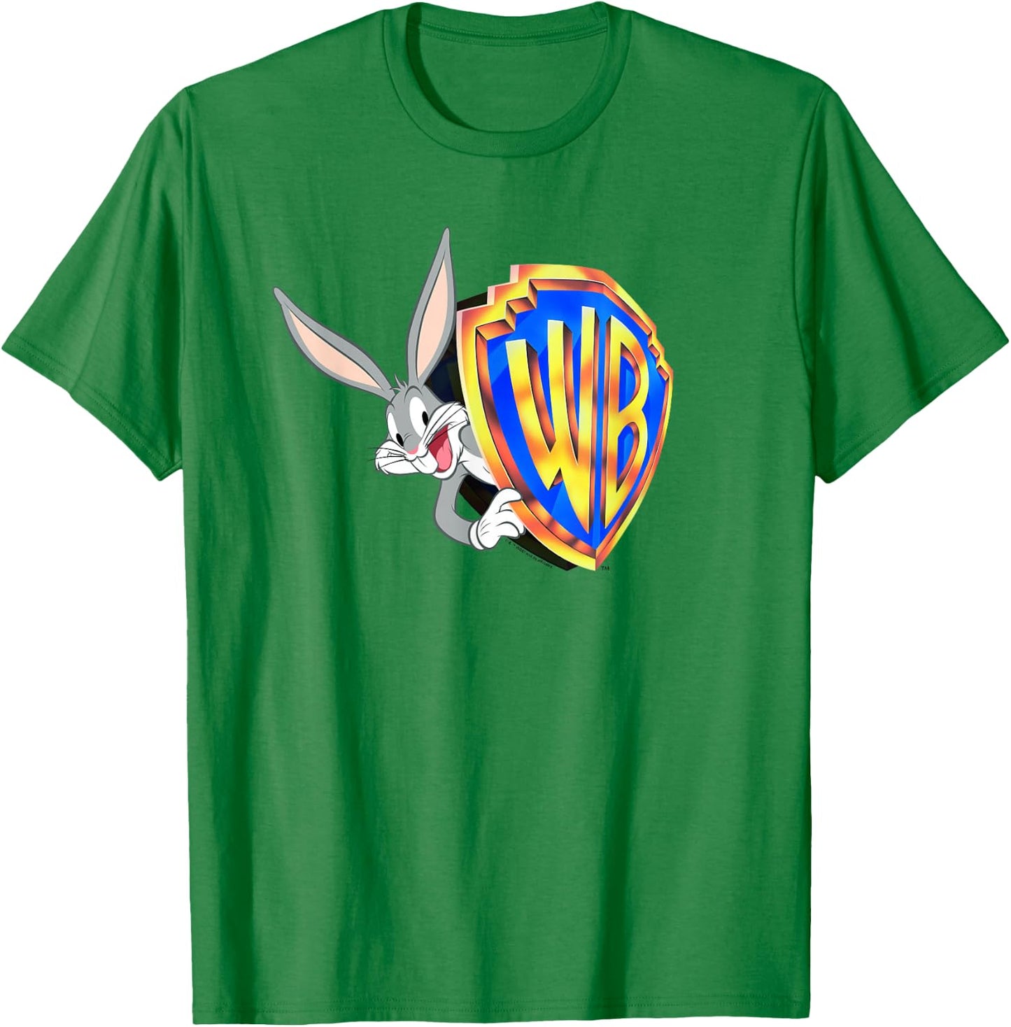 WB100 Looney Tunes Bugs Bunny Warner Bros. Surprise Logo T-Shirt - T-Shirt | Irish Green
