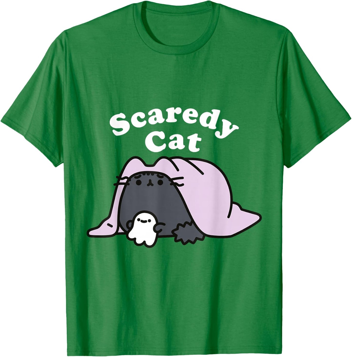 Pusheen Scaredy Katzen T-Shirt - T-Shirt | Irish Green