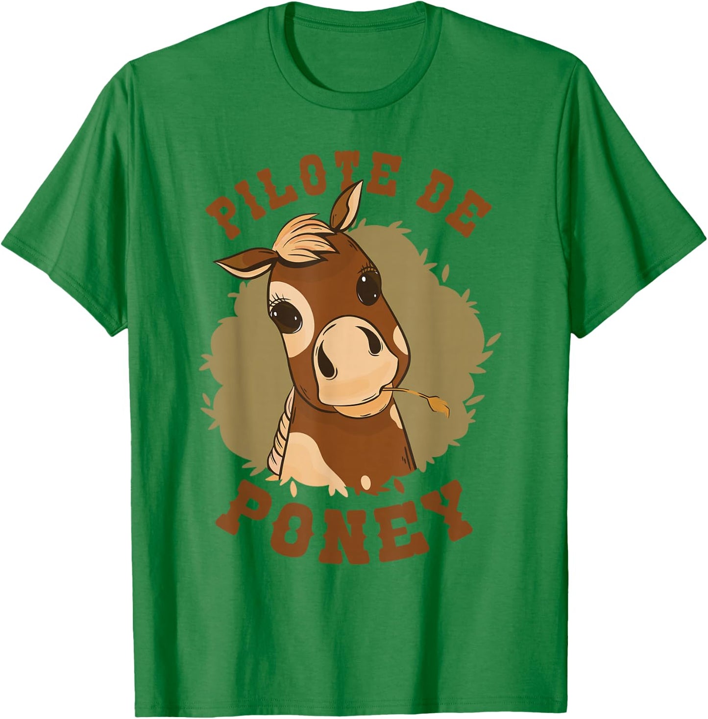 Girl Horse Riding Pony Pilot Girl Horses T-Shirt - T-Shirt | Irish Green