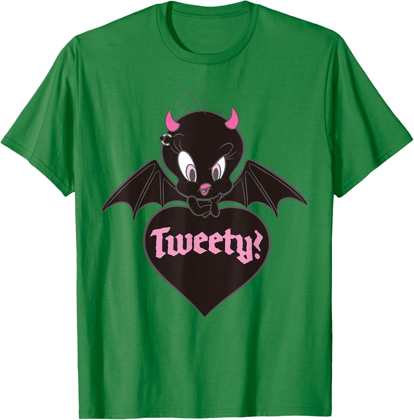 Looney Tunes Tweety Devil Heart T-Shirt - T-Shirt | Irish Green