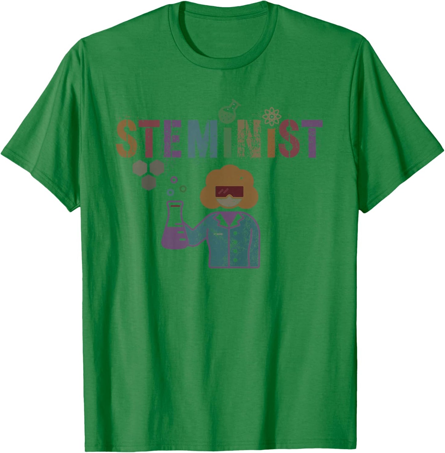 Funny STEMINIST Science STEM Women In Engineering Squad T-Shirt - T-Shirt | Irish Green