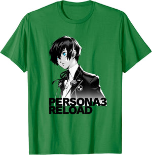 Persona 3 Reload Protagonist Status Screen Image (Lt) ATLUS T-Shirt - T-Shirt | Irish Green