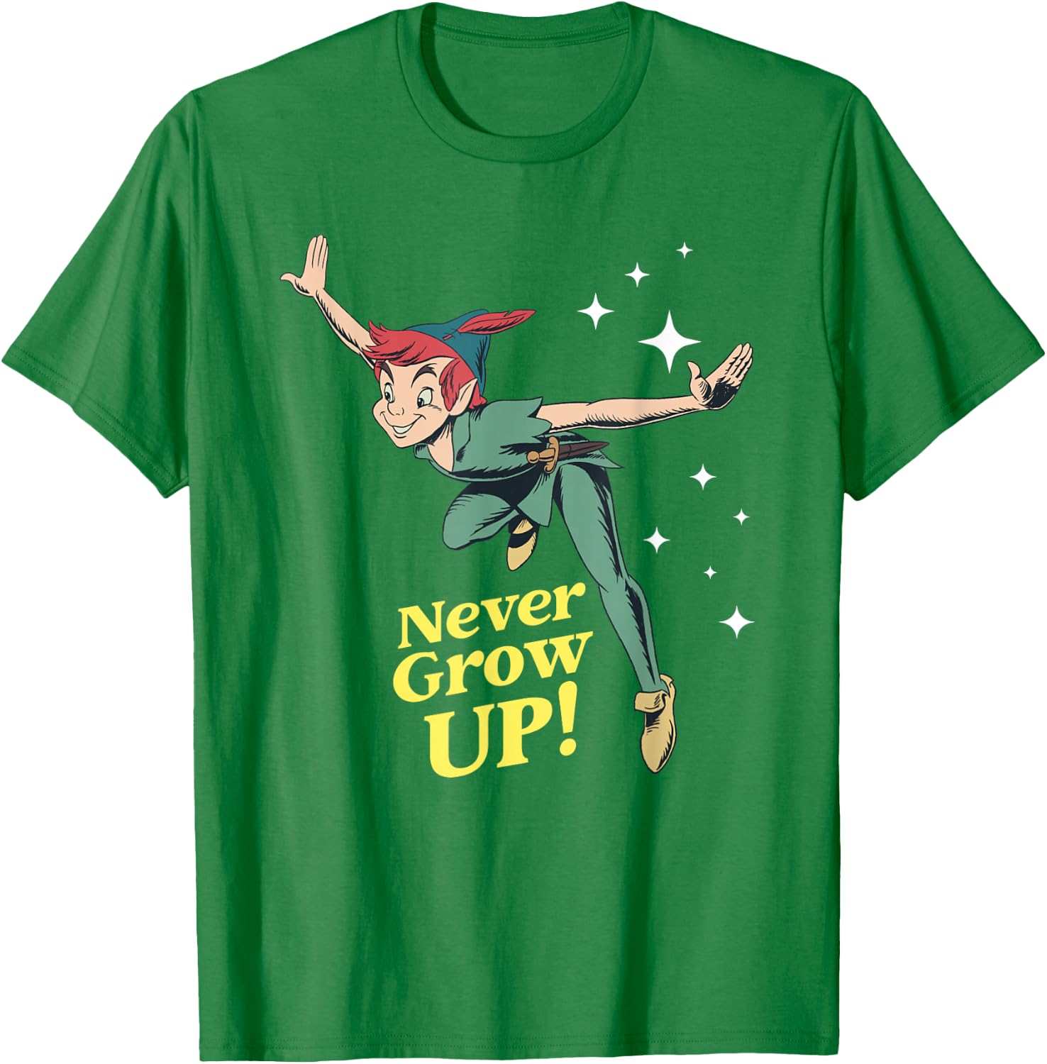 Peter Pan Never Grow Up! T-Shirt - T-Shirt | Irish Green