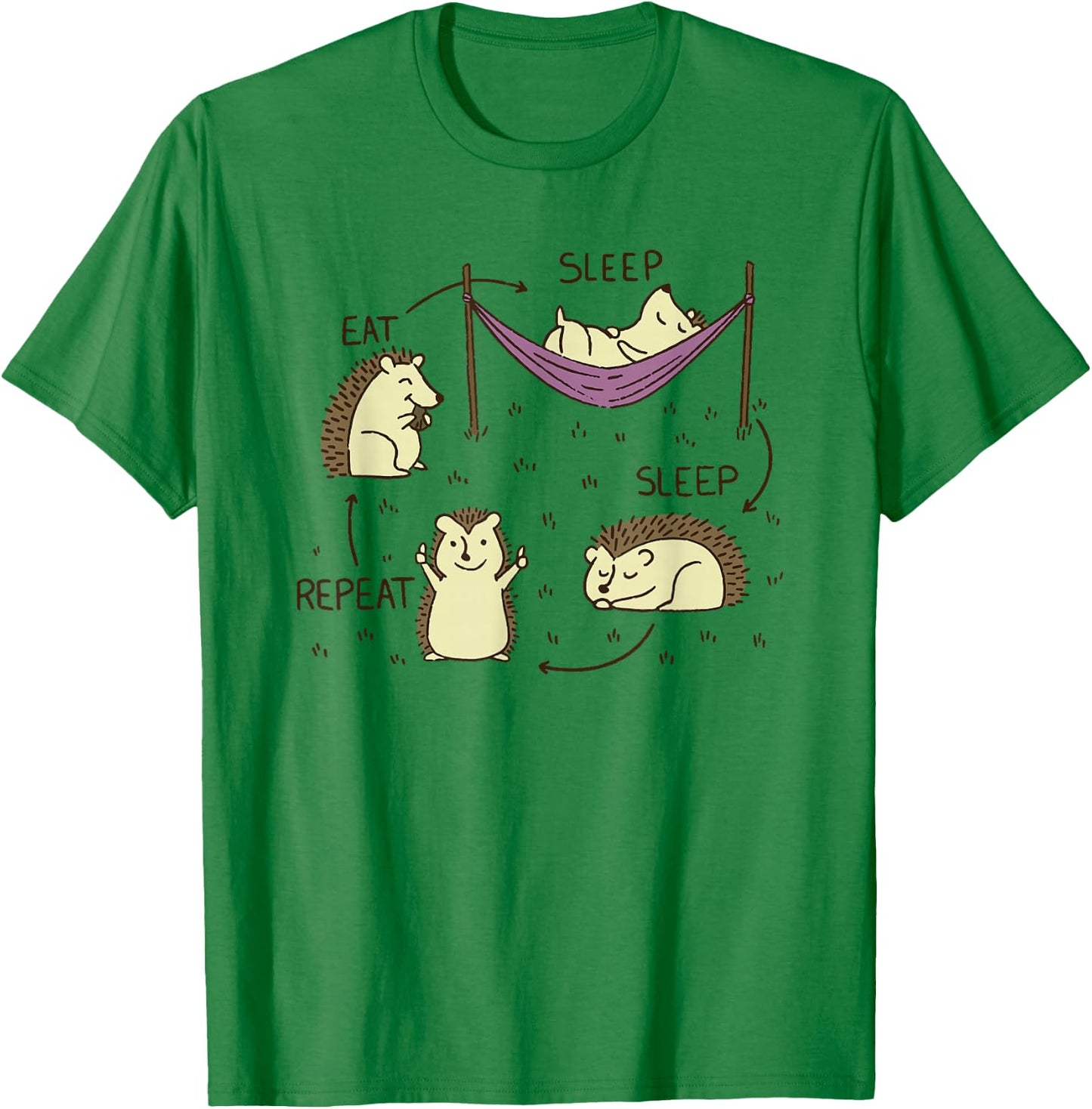 Hedgehog cute Hedgehogs T-Shirt - T-Shirt | Irish Green