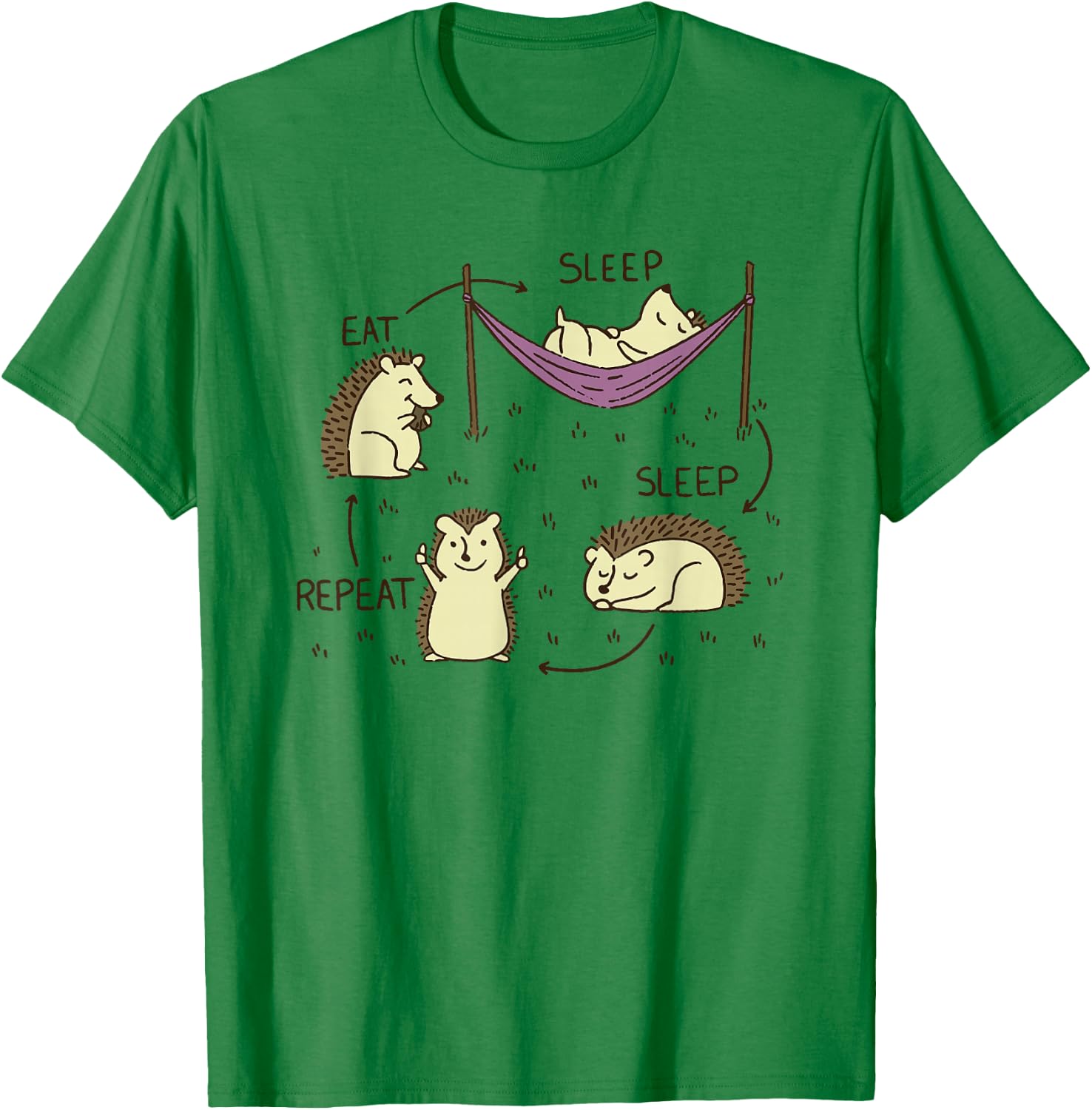 Hedgehog cute Hedgehogs T-Shirt - T-Shirt | Irish Green