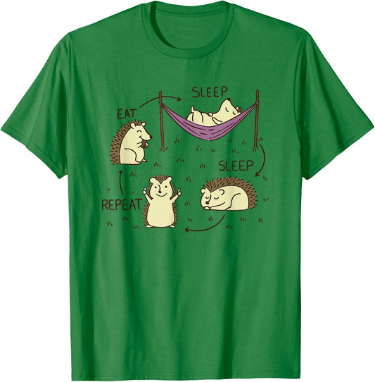 Hedgehog cute Hedgehogs T-Shirt - T-Shirt | Irish Green