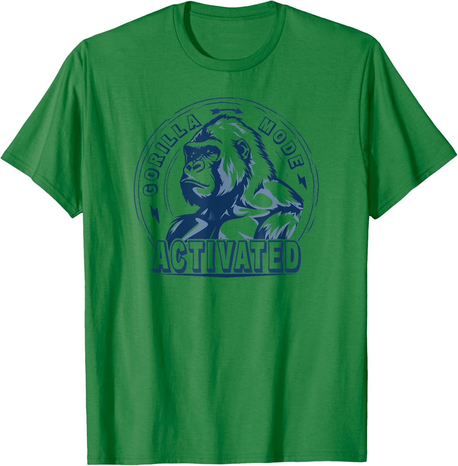 Silverback Gorilla Face Angry Growling Scary Jungle King T-Shirt - T-Shirt | Irish Green