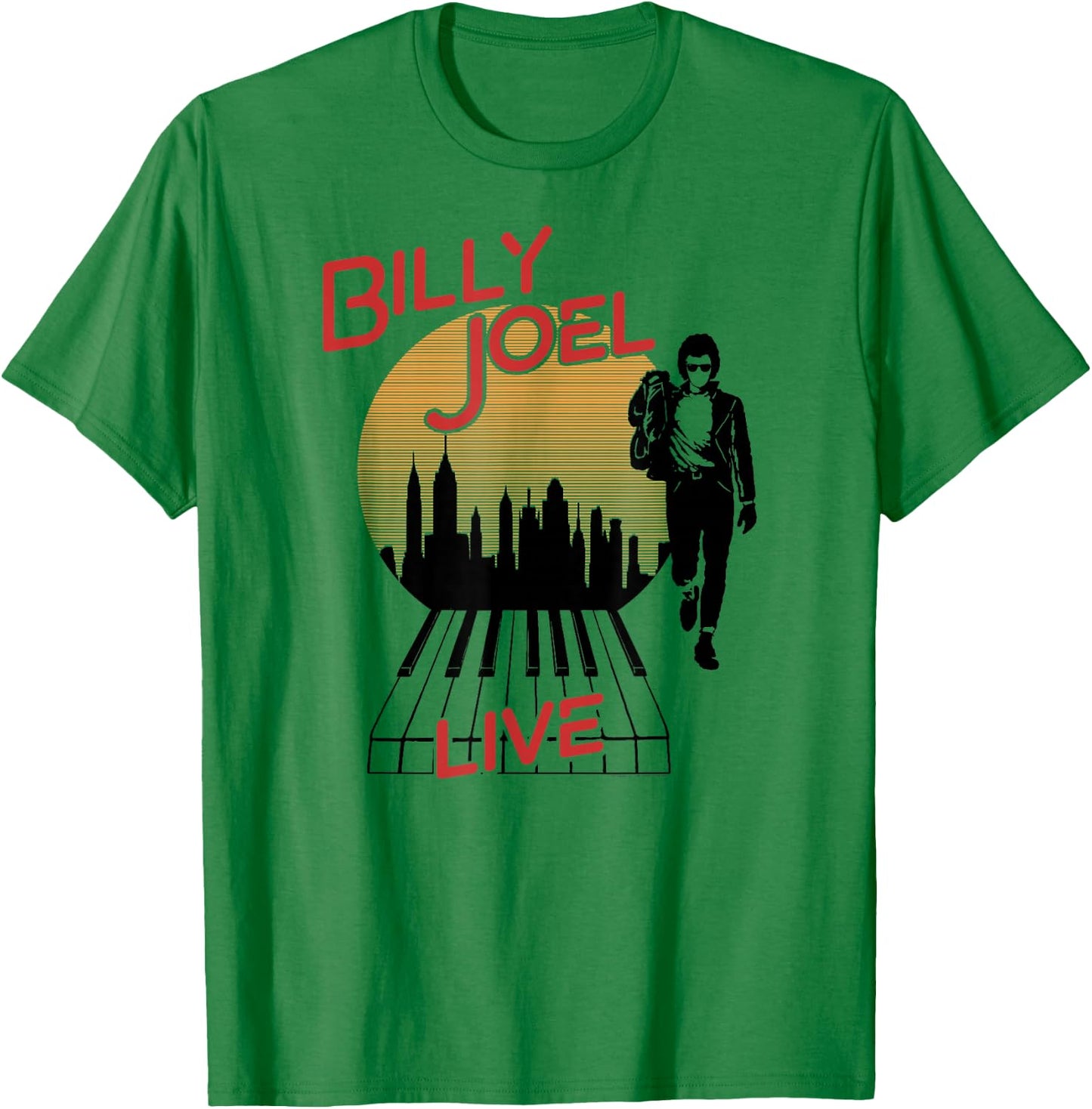 Billy Joel - Live in the City T-Shirt - T-Shirt | Irish Green
