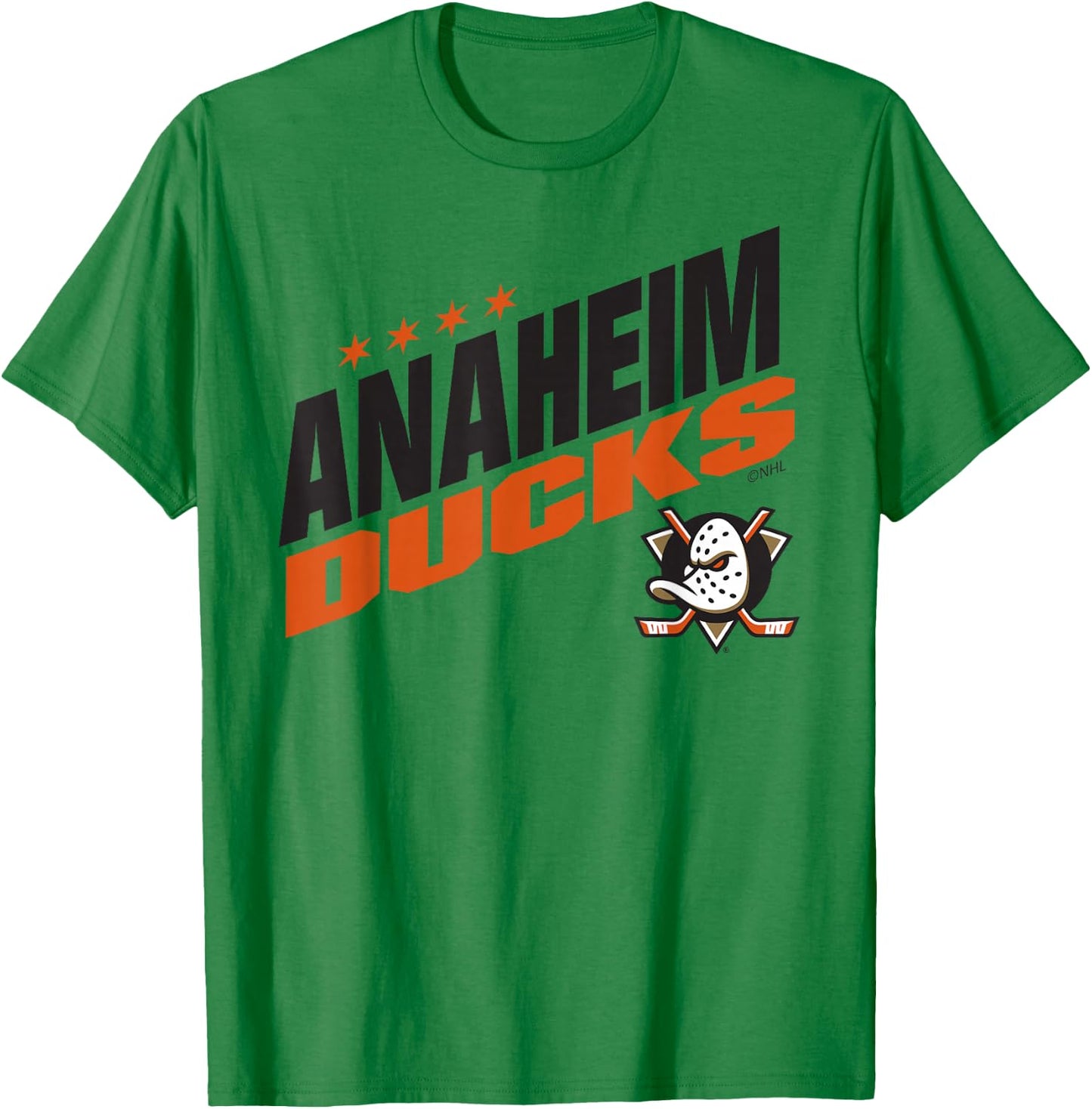 Anaheim Ducks Fuel Officially Licensed Grey Modern NHL Team Logo T-Shirt - T-Shirt | Irish Green