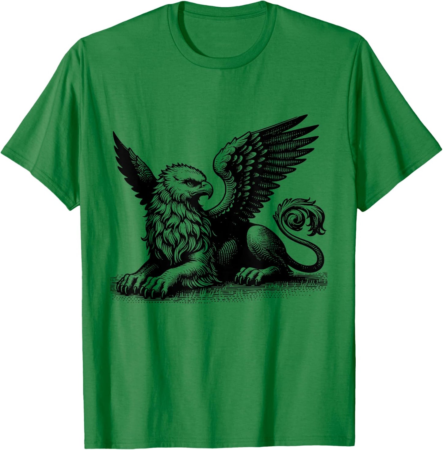Retro Vintage Griffin Cute Silhouette Legendary Griffin T-Shirt - T-Shirt | Irish Green
