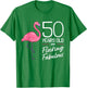 Flamingo 50th Birthday Flamingo Milestone 50 Years T-Shirt - T-Shirt | Irish Green