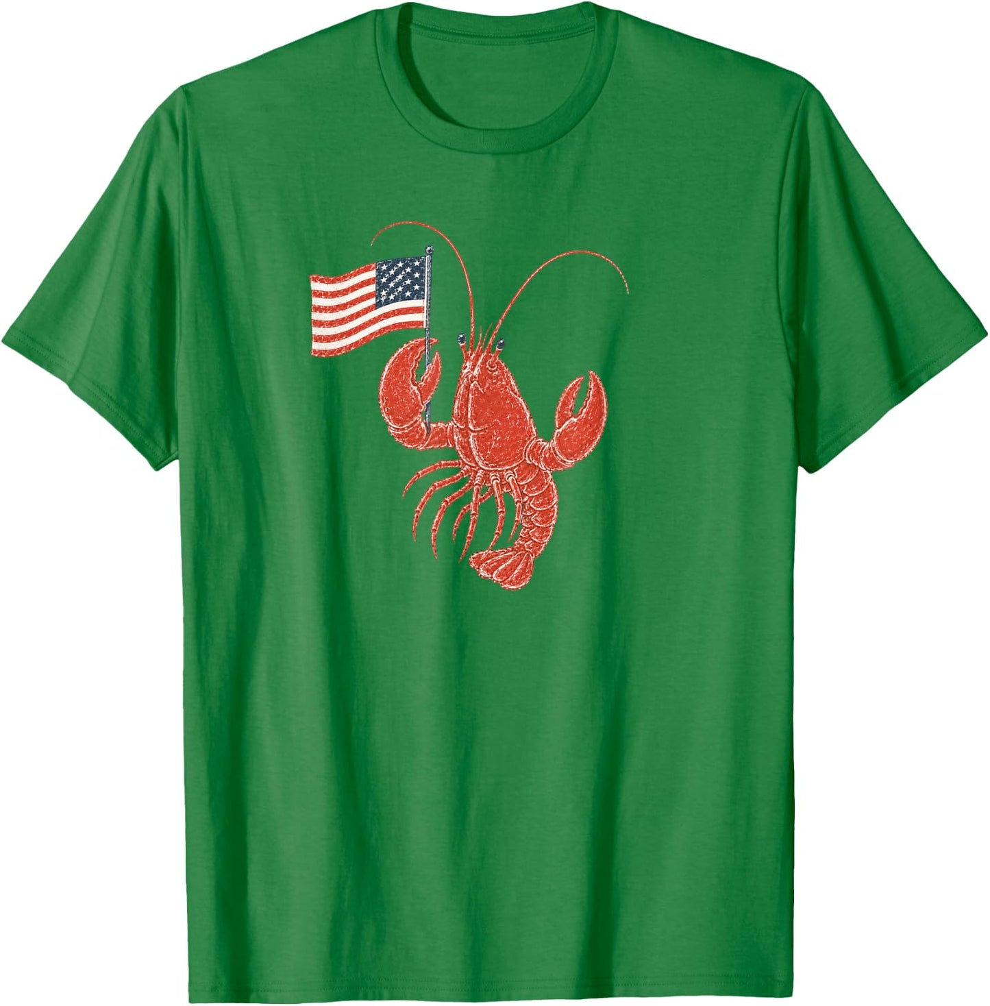 USA Flag Lobster T-Shirt - T-Shirt | Irish Green