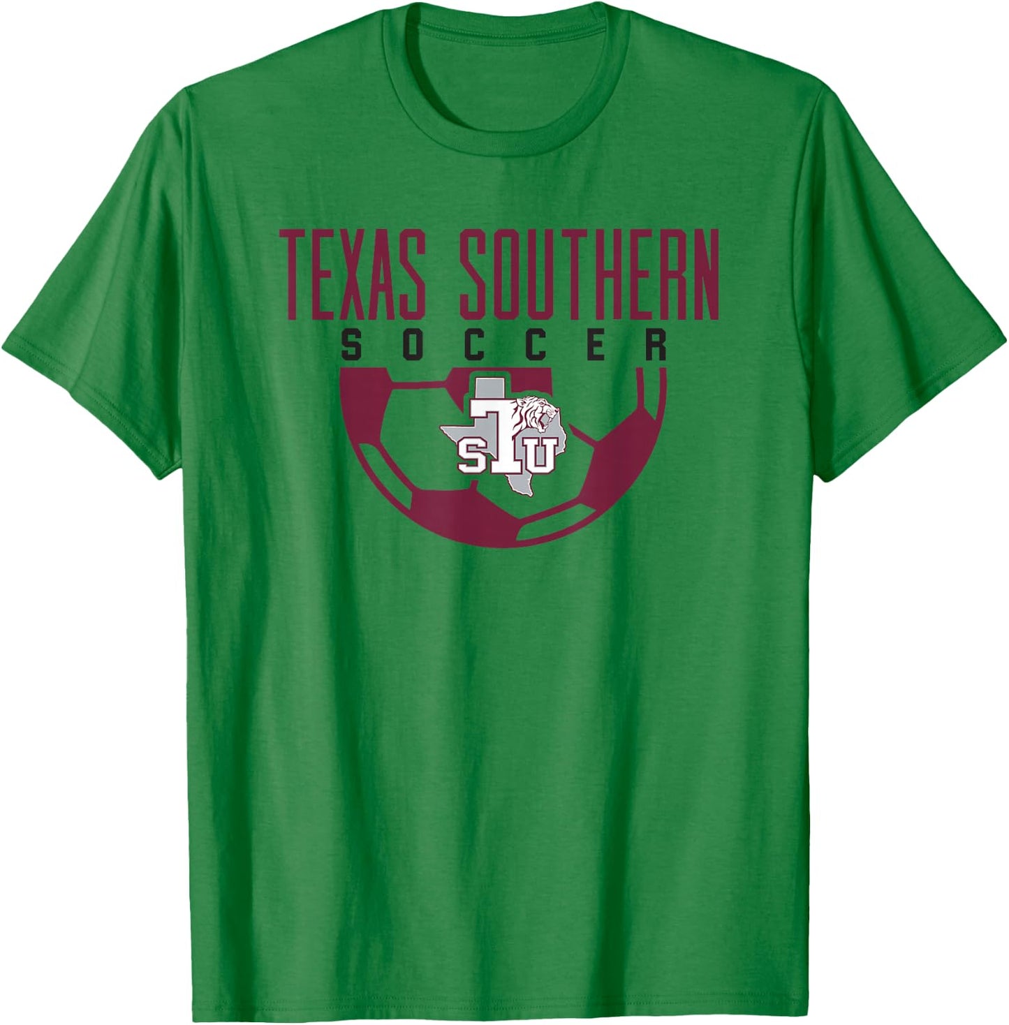 Texas Southern University Tigers Soccer Arch T-Shirt - T-Shirt | Irish Green