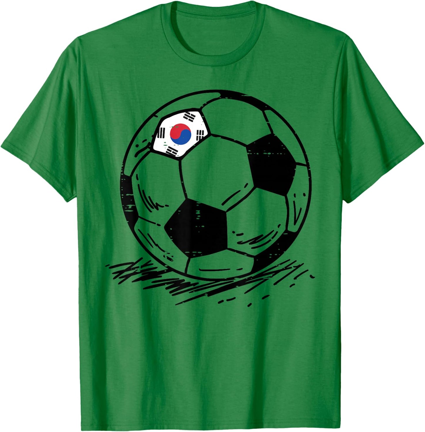 South Korea Flag Soccer Ball Football Fan Men Women Kids T-Shirt - T-Shirt | Irish Green