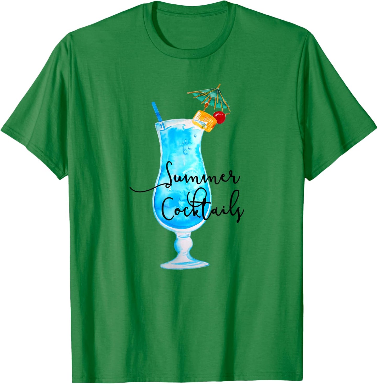 Summer Cocktails Beach Island Ocean Alcohol , White T-Shirt - T-Shirt | Irish Green
