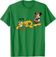 Disney Mickey And Friends Mickey & Pluto Digging T-Shirt - T-Shirt | Irish Green