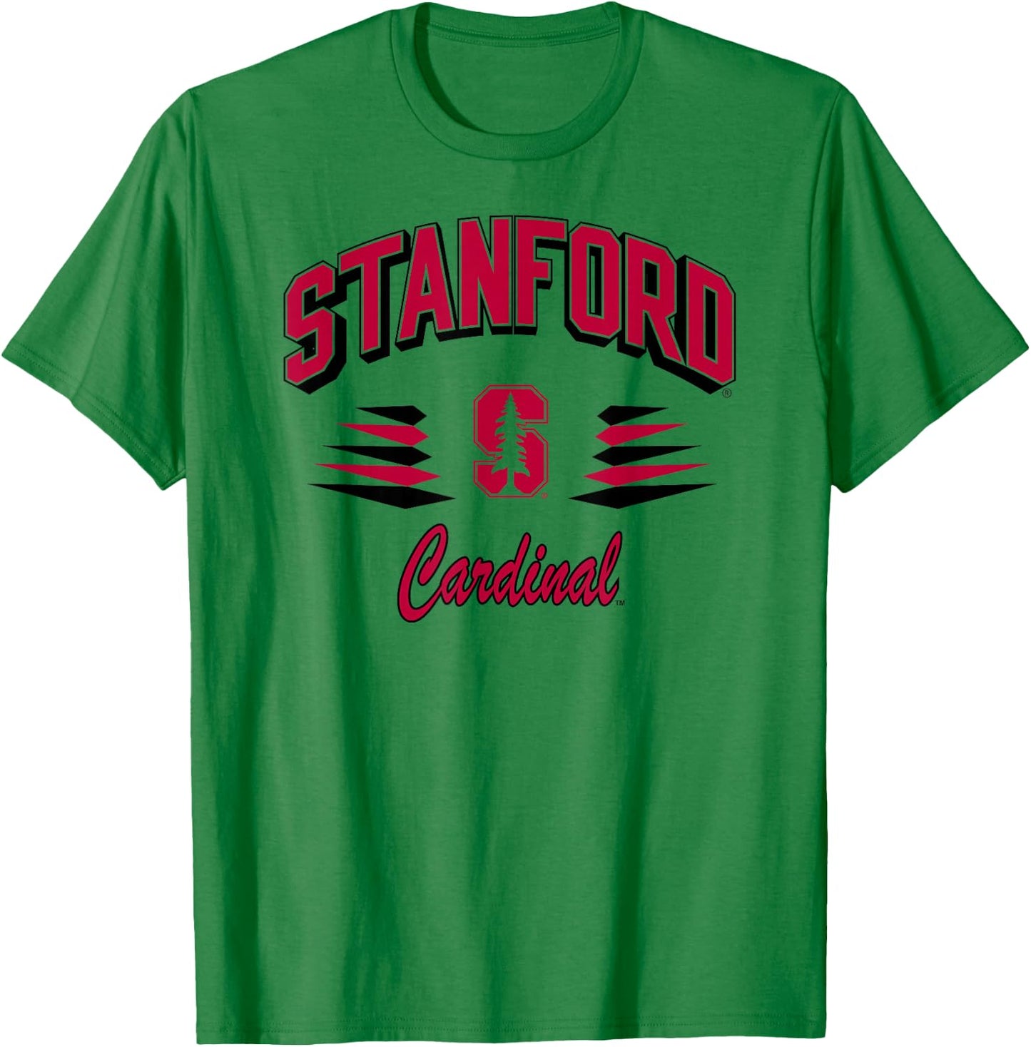 Stanford Cardinal Retro Diamond White Officially Licensed T-Shirt - T-Shirt | Irish Green