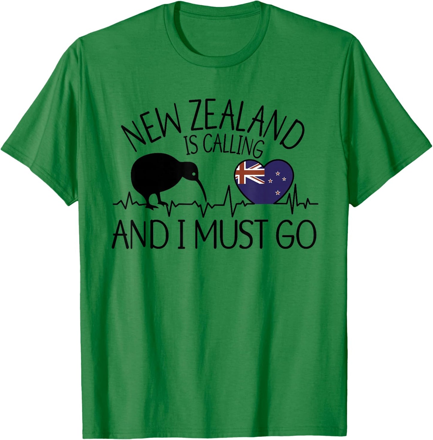 New Zealand Ruft und ich muss los - Funny New Zealand T-Shirt - T-Shirt | Irish Green