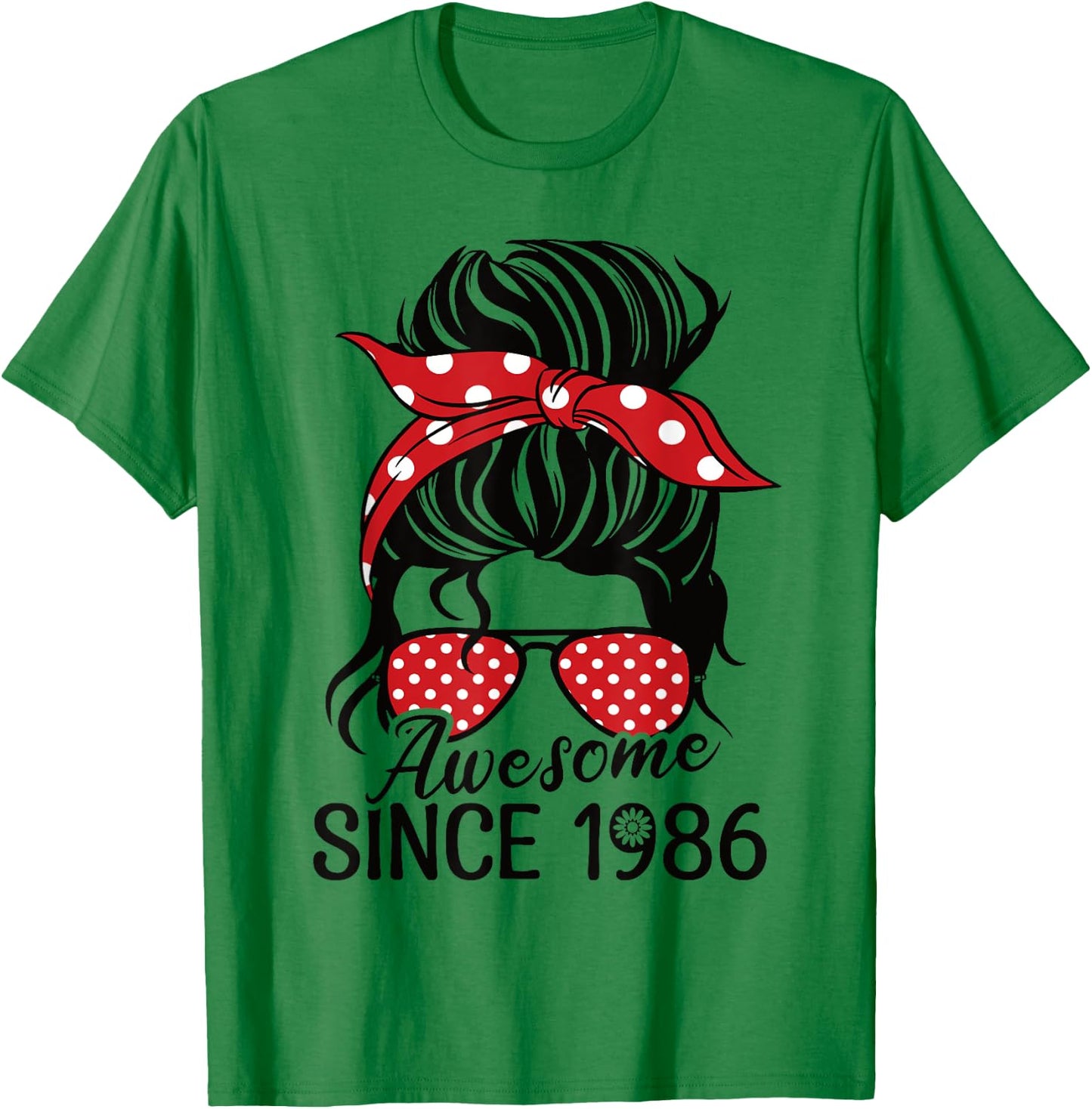 Vintage Awesome Since 1986 Woman and Girl Born 1986 T-Shirt - T-Shirt | Irish Green
