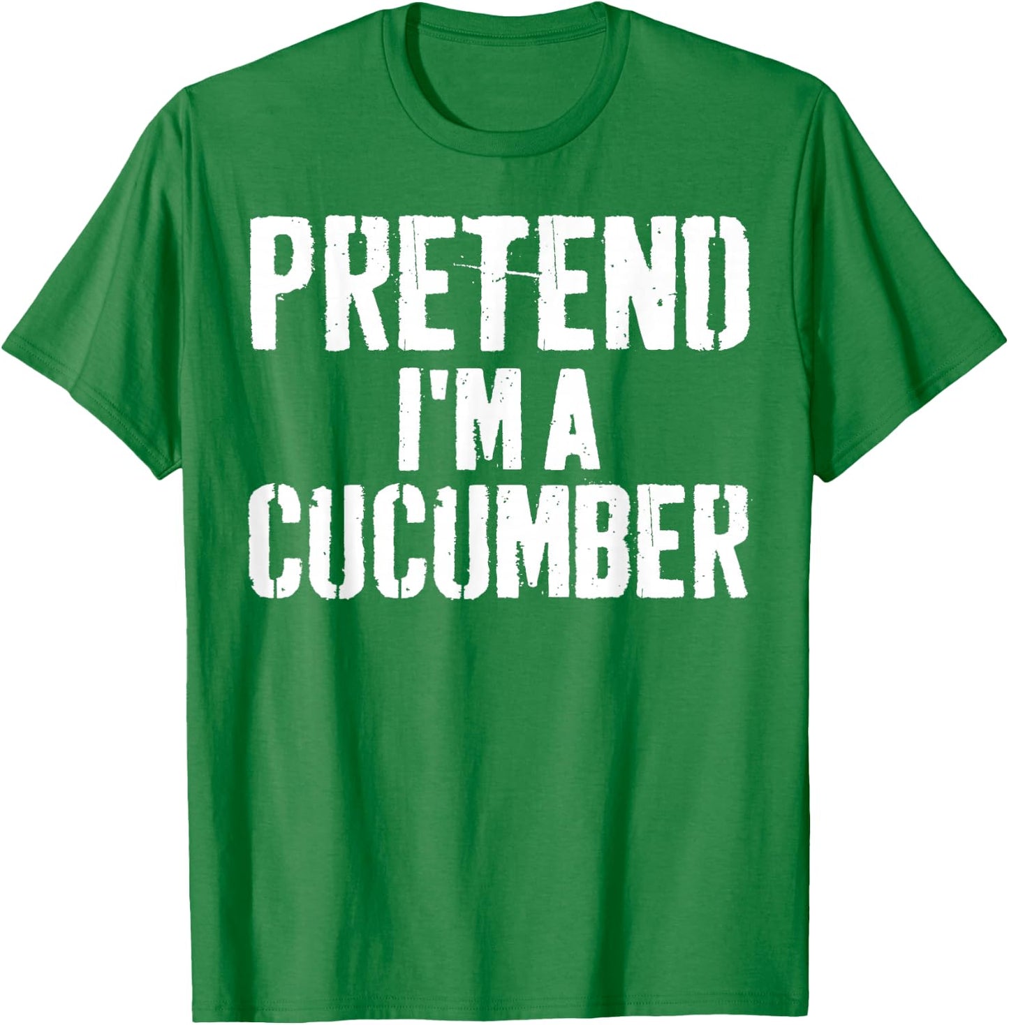 Lazy Easy Halloween Costume Pretend I'm A Cucumber T-Shirt - T-Shirt | Irish Green