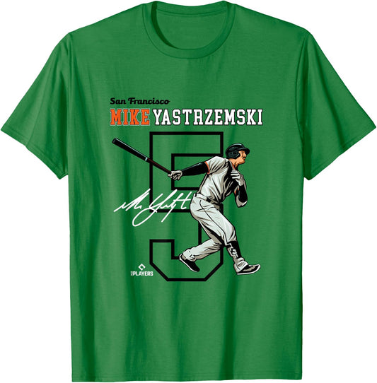 Mike Yastrzemski | San Francisco Baseball | MLBMYI3004 T-Shirt - T-Shirt | Irish Green